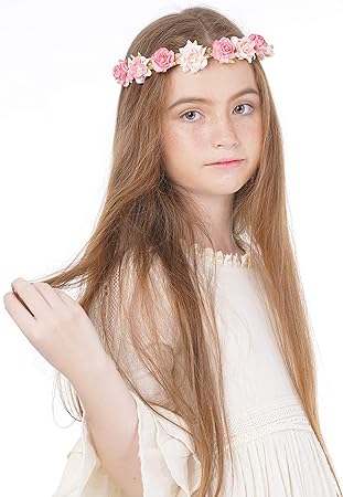 girl with flower headband
