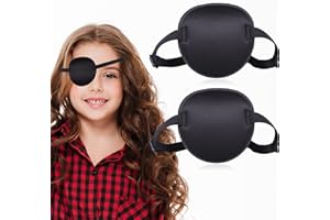 FEZOG 2PCS Eye Patches for Adults Men Kids, Medical Eye Patch Adjustable Eyepatch for Right/Left Eye, Amblyopia Lazy Patches