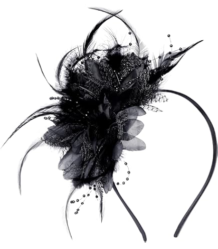 Amazon.com: Floral Feather Headwear Organza Clip Fascinators  display picture 1