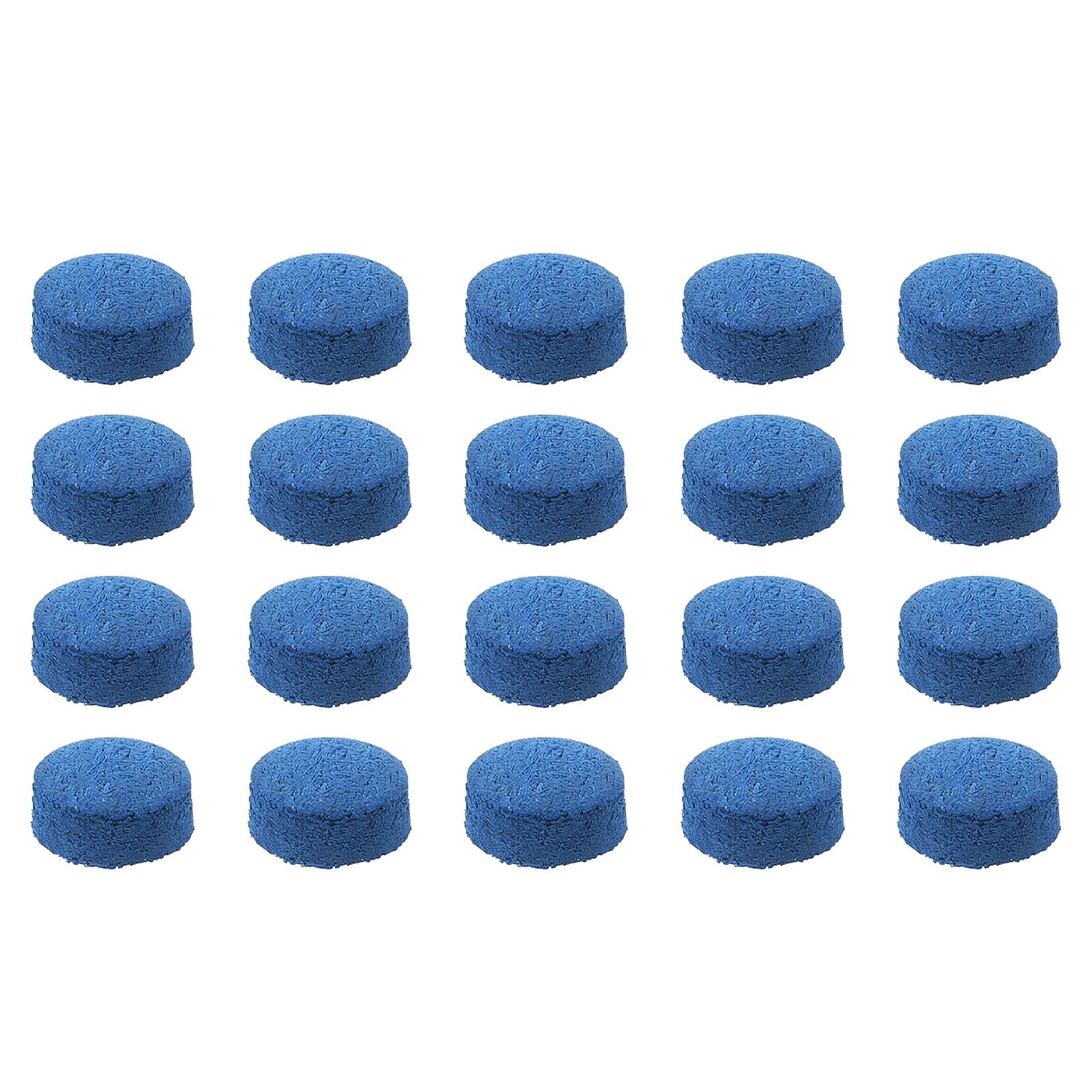 M METERXITY 20 Pack Pool Cue Tips - Billiard Cue Replacement Tip, Wear-resistant, Apply to Pool Cues/Snooker (9mm Dia, Blue)