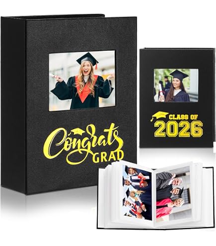 Pioneer Photo Albums Graduation Leatherette 36-Pocket 4x6 Photo Album - Black