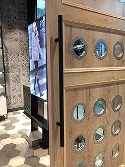 104 Matt Black Modern Stainless Steel Sus304 Entrance Entry Commercial Office Store Front Wood Timber Glass Garage Aluminum Door Pull Push Handles Double-Sided (64 Inches /1600x38mm)