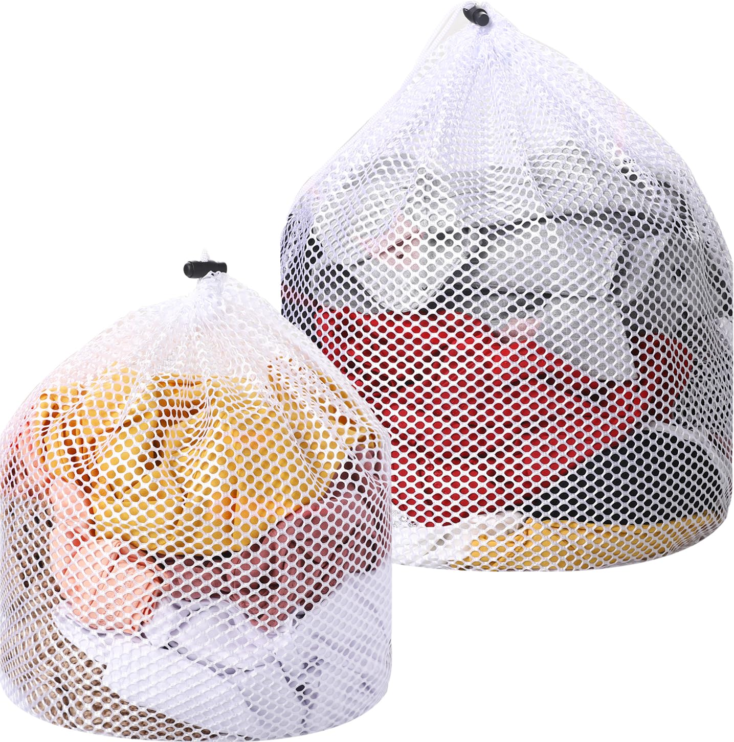 2 Pcs Drawstring Laundry Bag, Mesh Laundry Bags for Washing Machine, Mesh Wash Bags Laundry Bags, Heavy Duty Dirty Clothes Washing Machine Bag, Travel Washing Bag for Cloths Blouse(30x40/40x50cm)