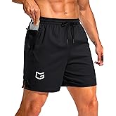 G Gradual Men's Running Athletic Shorts with Zipper Pocket 5"/ 7" Lightweight Quick Dry Gym Workout Shorts for Tennis Active