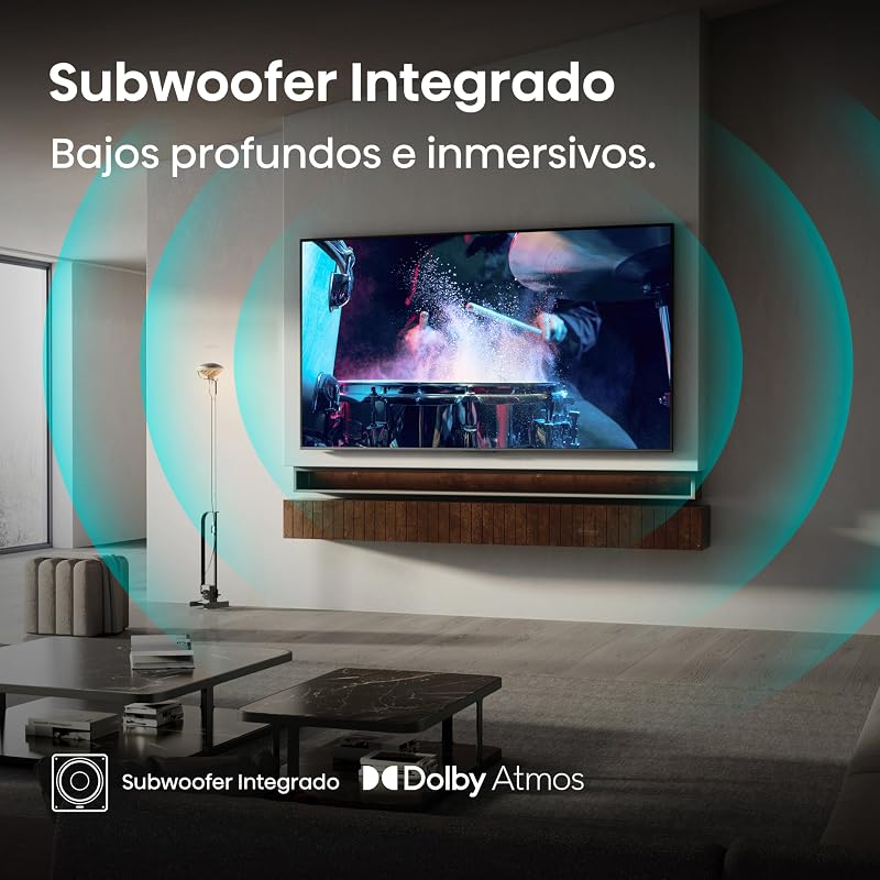 100E7Q Pro - QLED Smart TV 100 Pulgadas, Gaming TV, Modo Juego Pro 144Hz, AMD Freesync Premium Pro, Dolby Vision IQ, Dolby Atmos, Movimientos Suaves IA, Hi-Concerto, Procesador Hi-View IA