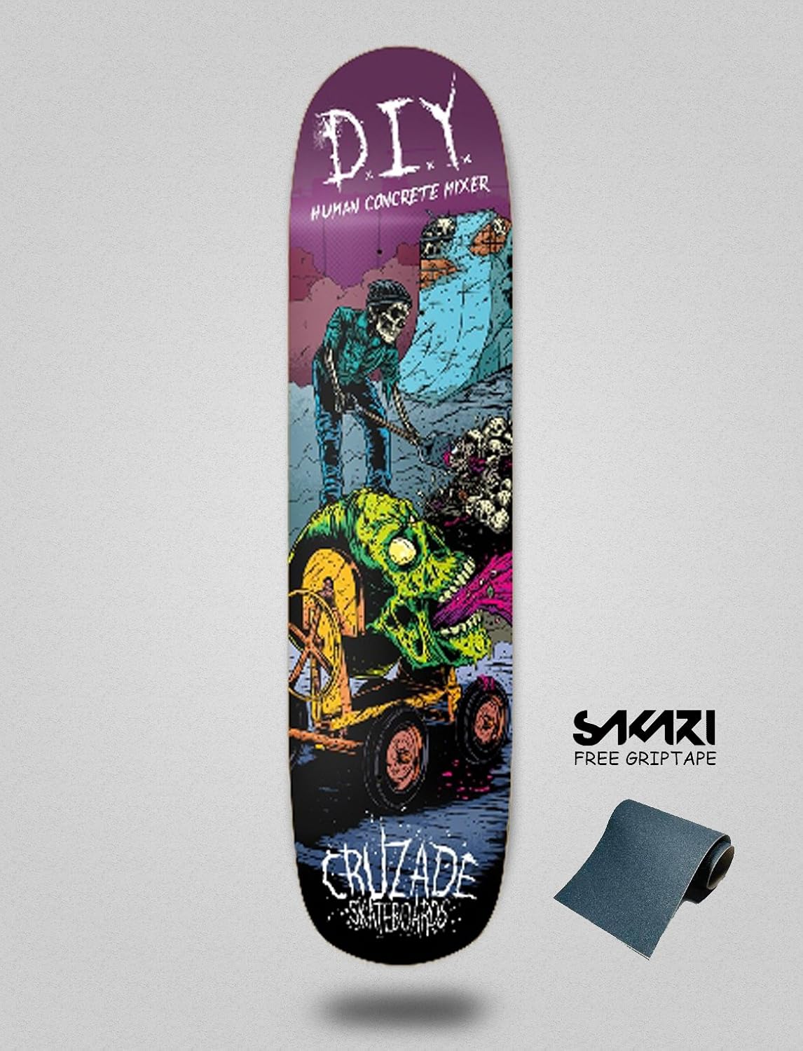 Cruzade Monopatín Skate Skateboard Deck D.I.Y. Human