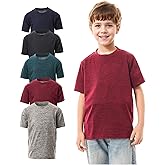 WHITE PEAK TRADING COMPANY 5 Pack Youth Quick-Drying T-Shirt Moisture Wicking Athletic Short Sleeve Tees for Boys & Girls