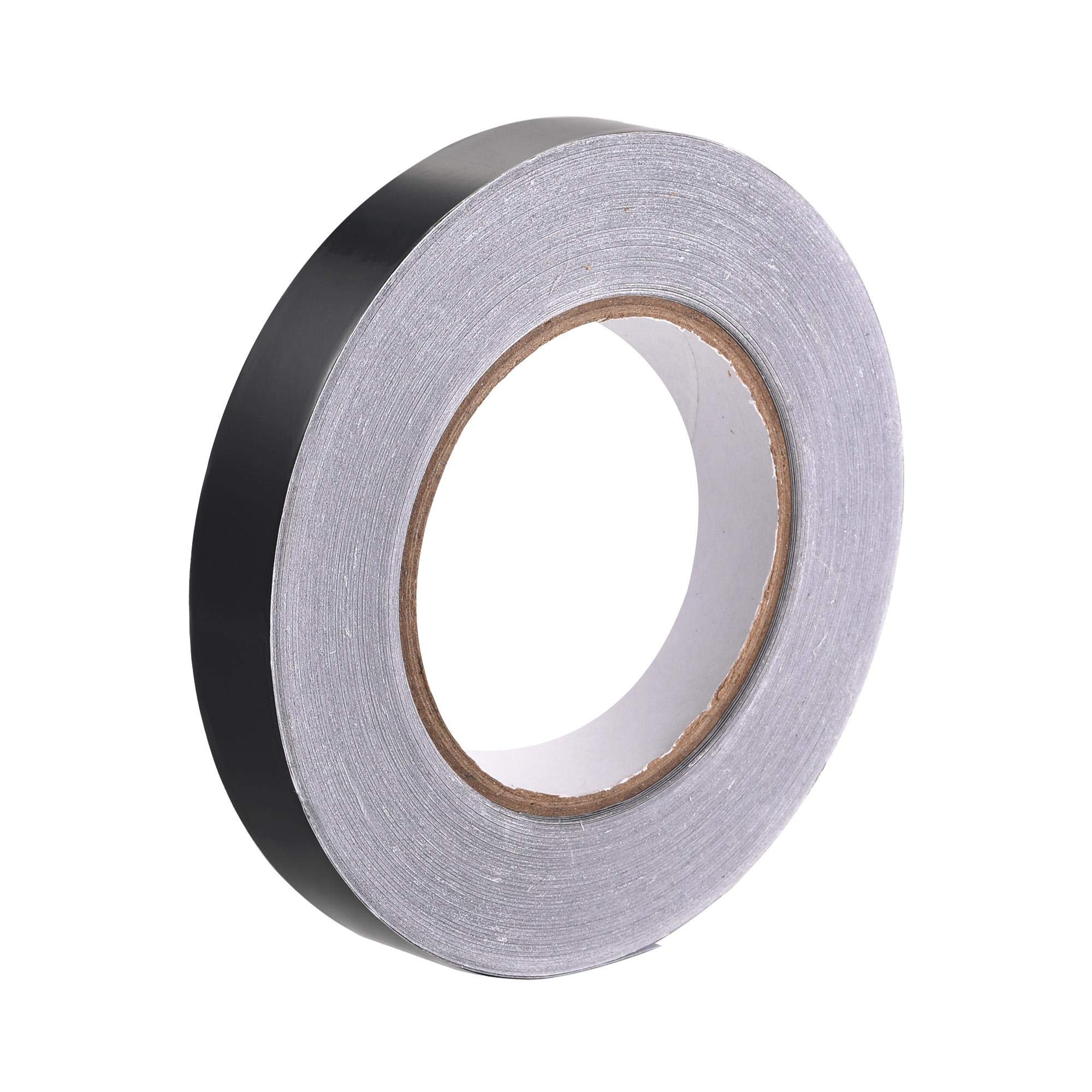 uxcell Aluminum Foil Tape Black Matte Tape Non Reflective 12mmx50m for HVAC, Sealing, Patching Hot and Cold Air Ducts