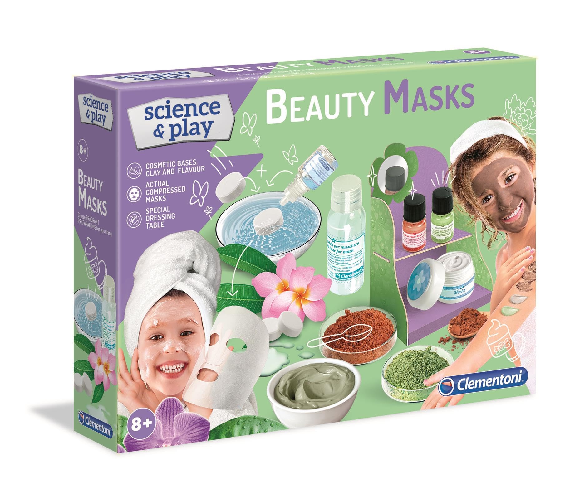 Clementoni- Science and Play Beauty Mask: Lab & Experiment Kit, Creating Pleasant Beauty Treatments (8+ Years)