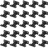TEHAUX 20pcs Push-on Quick Fitting Furniture Panel Clip - Adjustable Nylon Cabinet Clip for Quick and Easy Installation - Ideal for Wall Cabinets and Shelves - Black