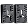 TARION Quick Release Plate 50mm with 1/4" Screw Fits Arca-Swiss Mount Standard for DSLR Camera Tripod Ball Head (2 Packs)
