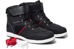 KRONOX Motorcycle Sneakers for Men - Protected Riding Shoes Gear for Street Bike