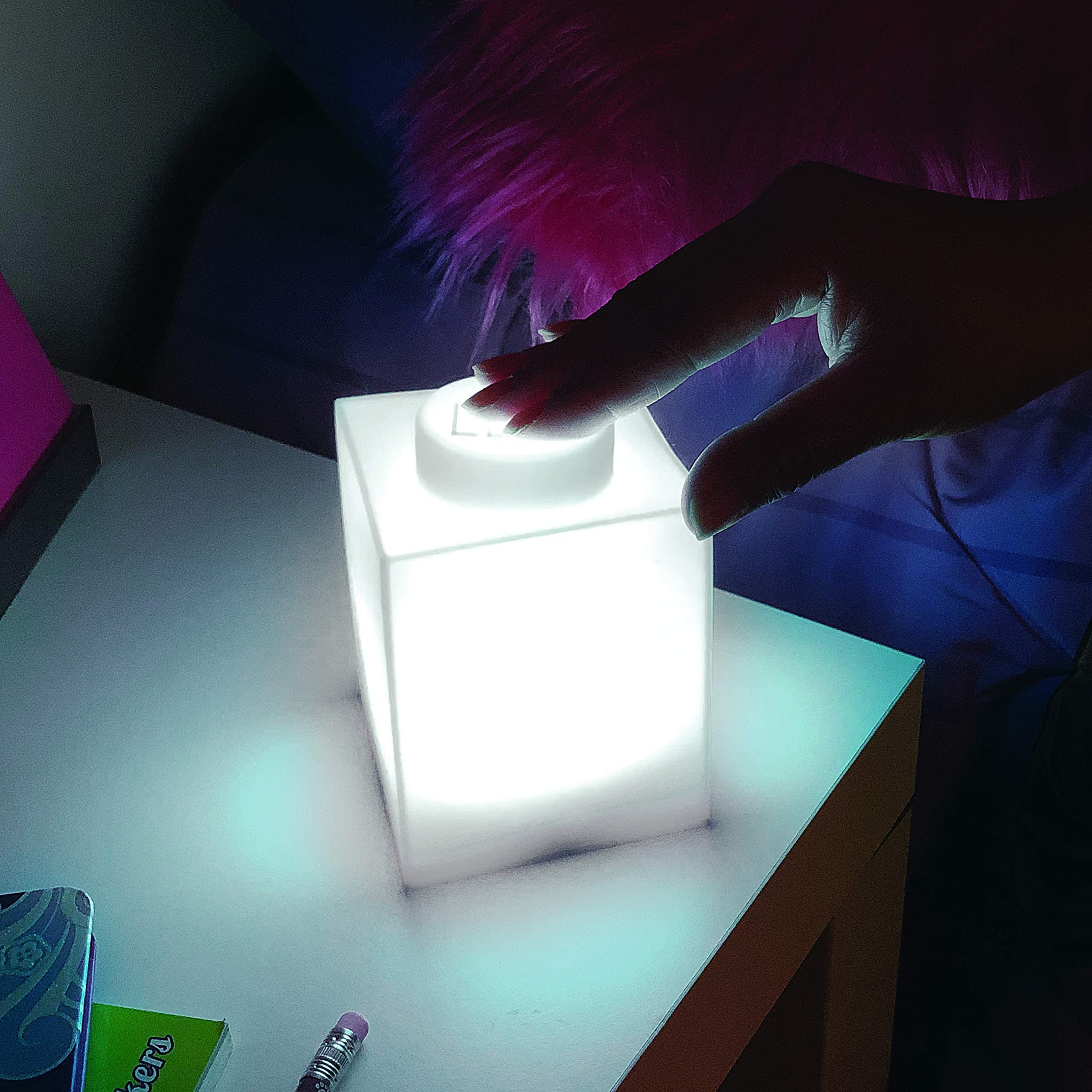 IQ LEGO Iconic 1x1 Silicone Brick Night Light - White