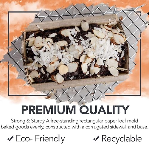 Mini Paper Loaf Pans for Baking – 25pcs, 4” x 2” x 2”,