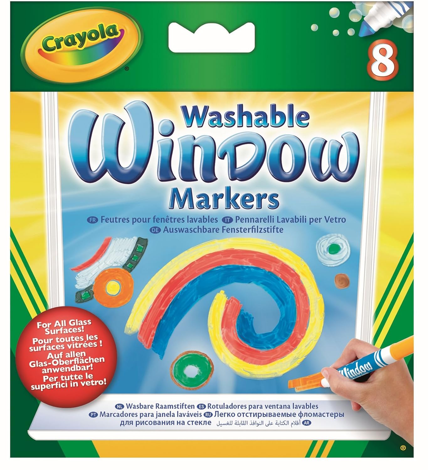 Crayola 58 8165 E 000 Loisir Créatif 8 Feutres pour Fenªtres Lavables Amazon Jeux et Jouets