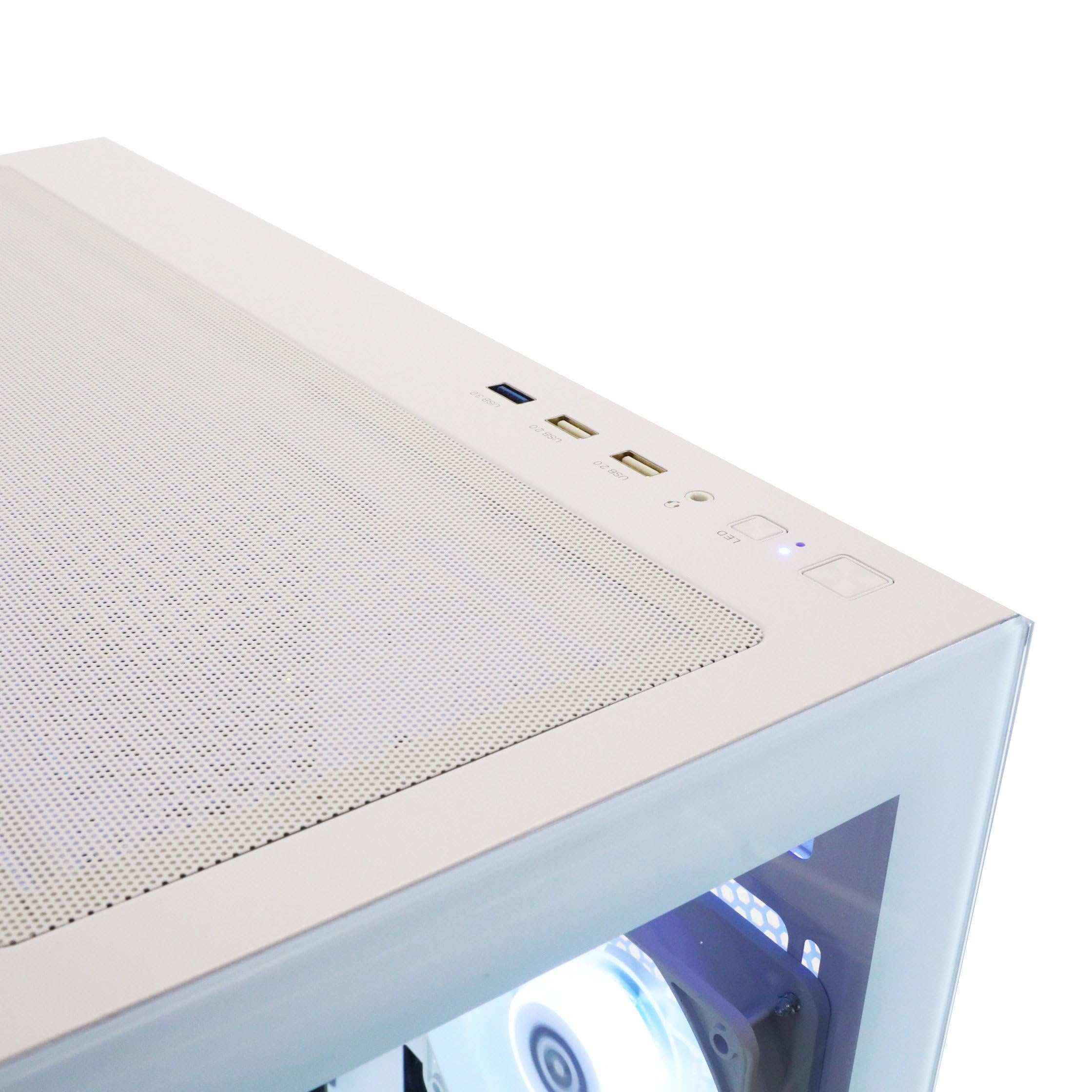 Cyberpowerpc Wyvern Gaming Pc - Amd Ryzen 7 8700F, Amd Radeon Rx 9060 Xt 8Gb, 16Gb Ram, 1Tb Nvme Ssd, 650W 80+ Psu, Wi-Fi, Windows 11, Prism Panoramic Rgb White - View 6