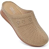 SHIBEVER Clogs for Women Mules Slip-On: Closed Toe Clog - Comfortable Womens Mule