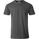 Hat and Beyond Mens Heavyweight Super Max Solid Short Sleeve Crew Neck Tee Shirt