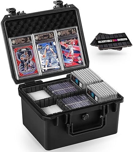 Caja De Almacenamiento Para Tarjetas Graduadas – Funda Para 43 Losas PSA, BGS Y Más De 500 Cartas Sueltas