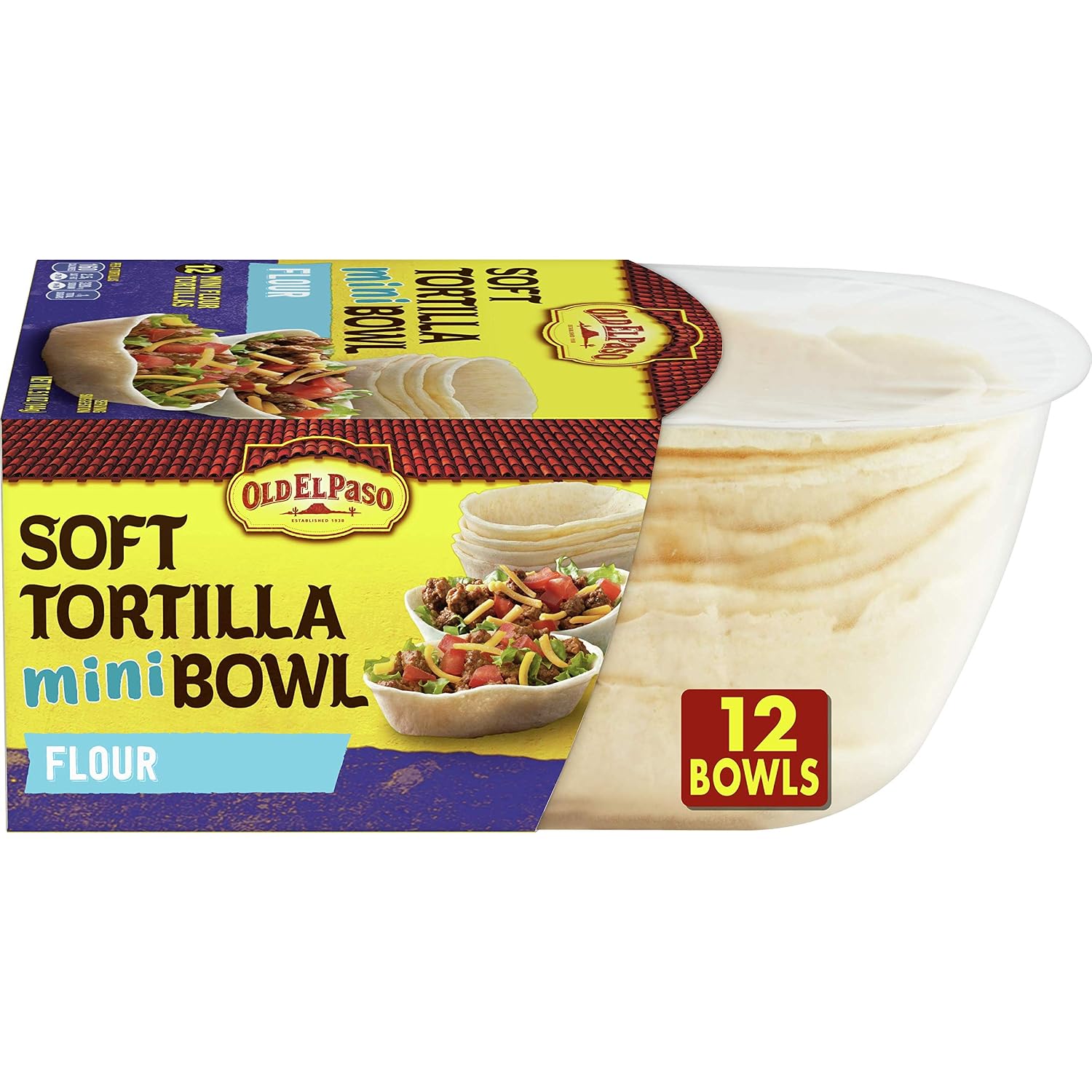 Old el paso Mini flour tortilla taco boats 12 count (046000466026)