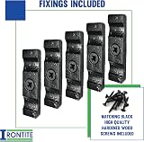IRONTITE 5Pc Black Turn Button Latch 50mm Cupboard Cabinet Fastener Screws view 2