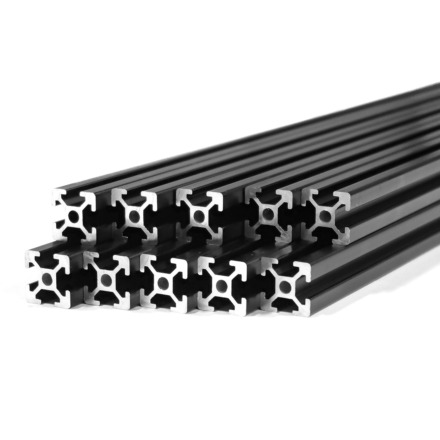 10 Pack ZYLtech Black 2020 T Slot Aluminum Extrusion For 3D Printer And