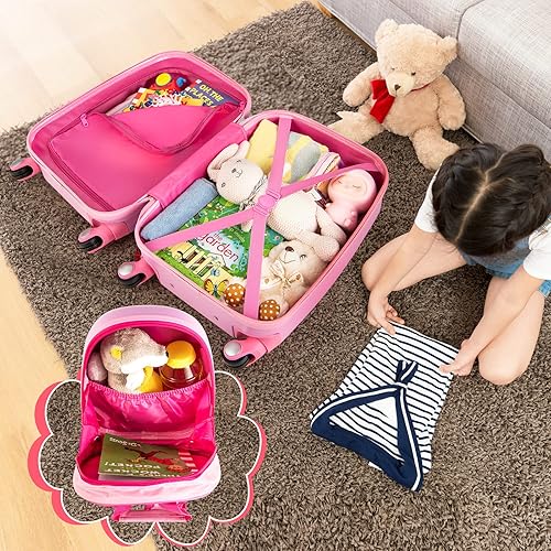 Toddler Airplane Bed HONEY JOY Kids Luggage Set, 20