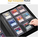 ProCase Top Loader Binder 9 Pocket Holds 324 Toploaders Black view 4