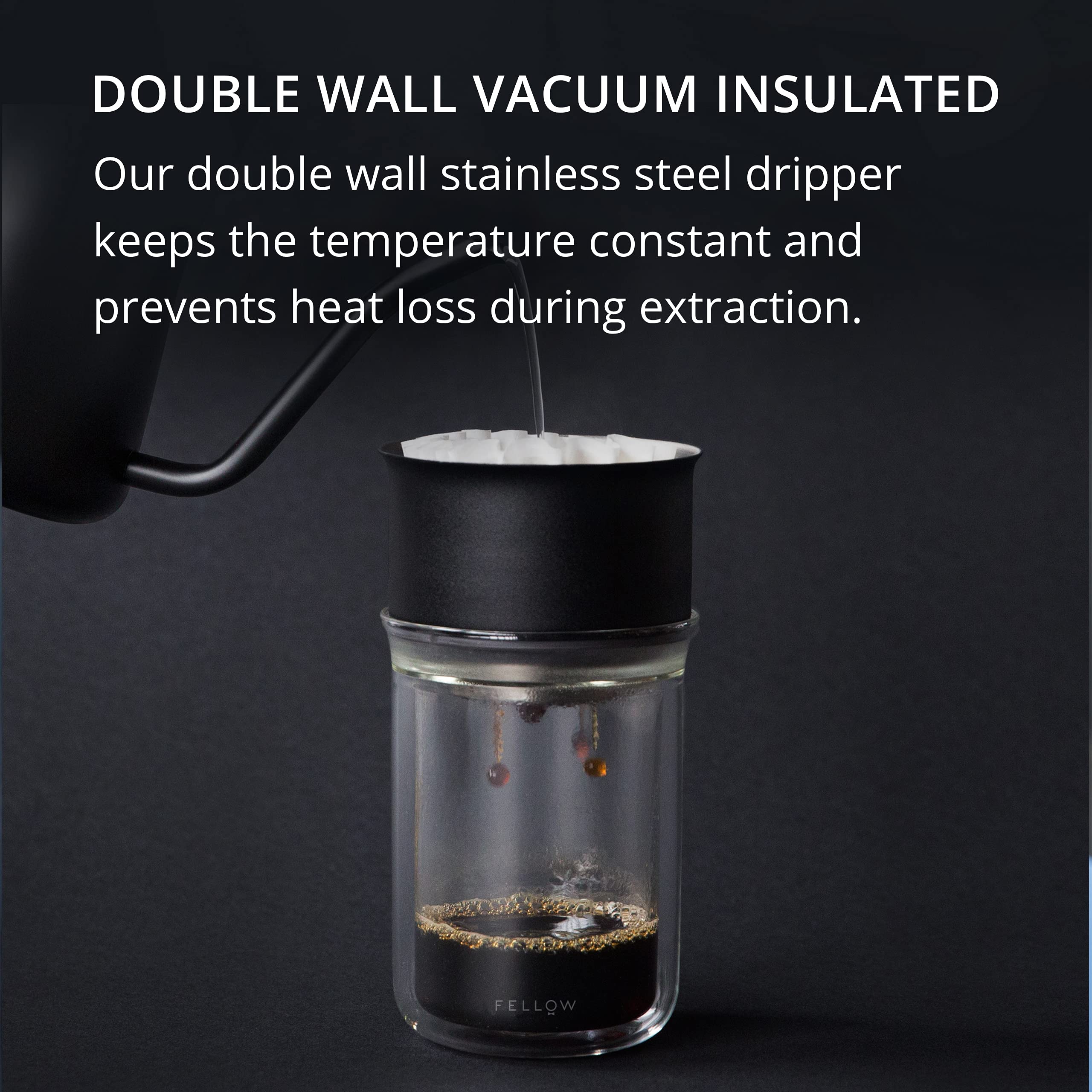 Fellow Stagg EKG Electric Gooseneck Kettle - Pour-Over Coffee Pot and Stagg [XF] Pour Over Coffee Dripper Manual Coffee Maker Set