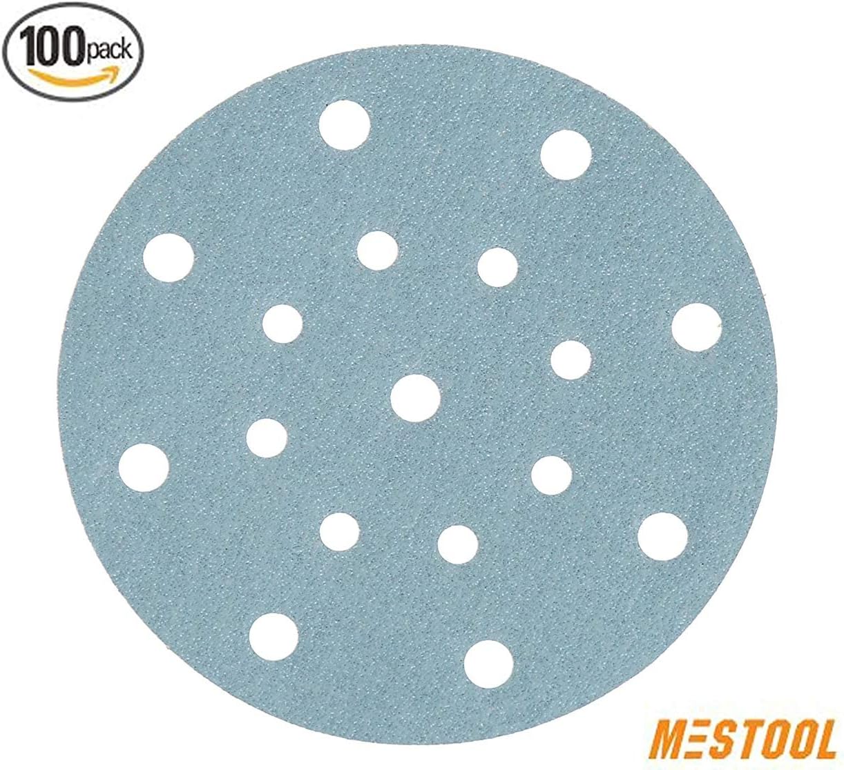 Mestool 617-GP Blue 6-Inch 17-Hole 220 Grit Granat Abrasives 100-Pack (assortment)