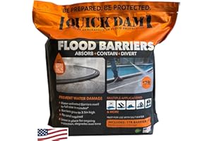 Quick Dam QD617-1 Flood Barriers, 1 Pack, Black