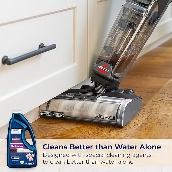 BISSELL MULTISURFACE FLOOR CLEANING FORMULA-CROSSWAVE AND SPINWAVE, 17891, 64OZ, REMOVES EVERYDAY DIRT AND GRIME, SAFE ON SEALED HARD FLOORS, TILE, LAMINATE, AREA RUGS, SPRING BREEZE