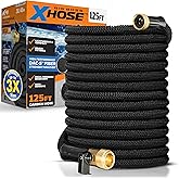 X-Hose Pro Expandable Garden Hose 125 Ft Water Hose, Flexible Garden Hose, Heavy Duty Lightweight Retractable Weatherproof, C