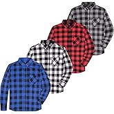 Visive Flannel Shirts for Men Long Sleeves Soft Heavy Lined Mens Flannels Plaid Button Down Flannel Shirts