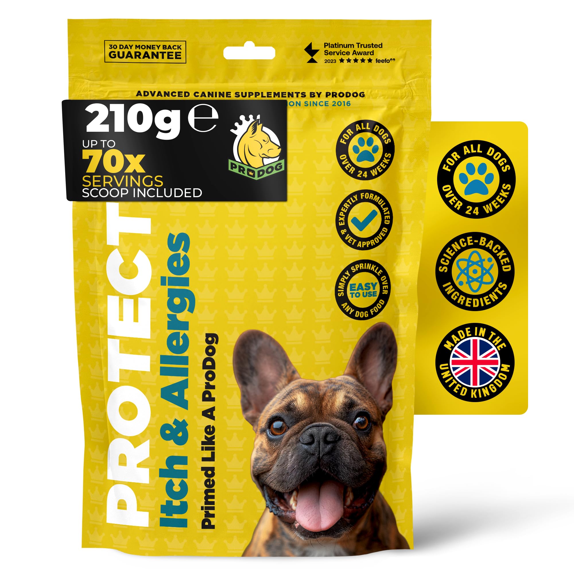 ProDog Protect Itchy Skin Relief for Dogs Supplement (210 Gram)