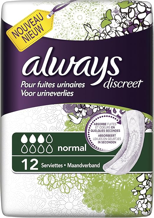 Always Discreet Normal Incontinence Pads (Pack of 12) Amazon.co.uk