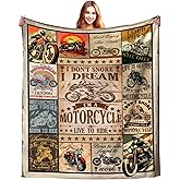 Sletop Motorcycle Gifts for Men Motorcycle Blanket Stuff Plush Throw and Blankets for Men Women Kids Boys Adults Sofa Bedding Room Decor 50"x40"