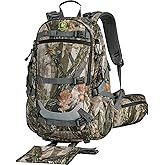 Camo Hunting Backpack for Men, 35L Durable Hunting Pack, 600D Daypack with Rain Cover, Interal Frame Support