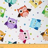 Erosebridal Cartoon Owl Fabric by The Yard, Cute
