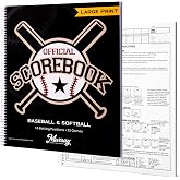 Murray Sporting Goods Baseball/Softball Scorebook - Large Print Book - Spiral Bound - 35 Games