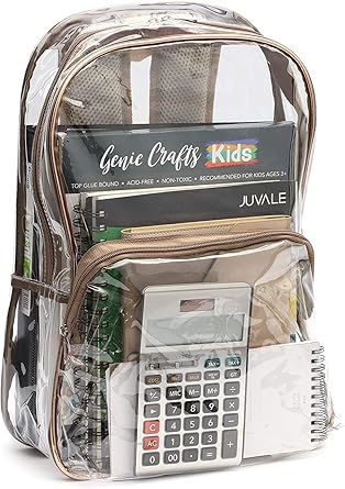 grey and rose gold backpack