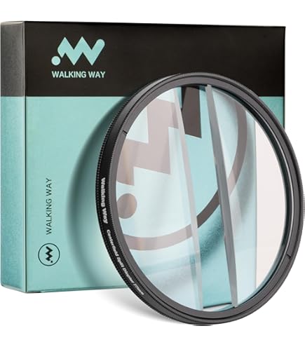 Filtre Prismatique Linéaire 49mm – Effet Répétition Image & Flou Créatif – Verre K9 Optique – Walking Way Pour Photo