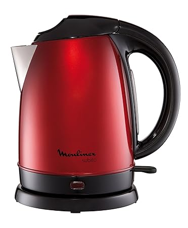 Moulinex BY5305 Wasserkocher Subito 1.7 l, 2400 Watt, metallic-rot