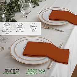 Ruvanti Linen Napkins Set of 12, 18x18 Cloth