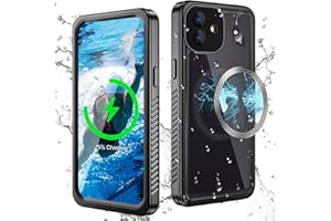 WIFORT Magnetic for iPhone 12 Mini Waterproof Case - [Certified Water Proof & Military Protection] with [Built-in Screen Protector], Full Body Shockproof Phone Case Cover for iPhone 12 Mini 5.4"