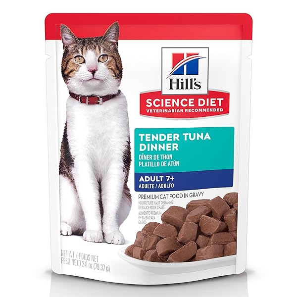 HILL’S SCIENCE DIET ADULT 7+ CAT FOOD, TUNA...