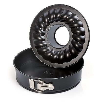 Kaiser Classic Springform, mit Flach- und Rohrboden, Ø 26 cm, 2 Böden, runde Bachform, auslaufsicher, antihaftbeschichtet, sc