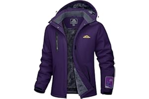 MAGCOMSEN Women's Winter Coats Waterproof Insulated Snow Ski Jacket Hood Fleece Lined Warm Mountain Snowboarding Windbreaker