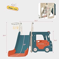 Merax 4-in-1 Toddler Slide, Kids Slide Indoor with