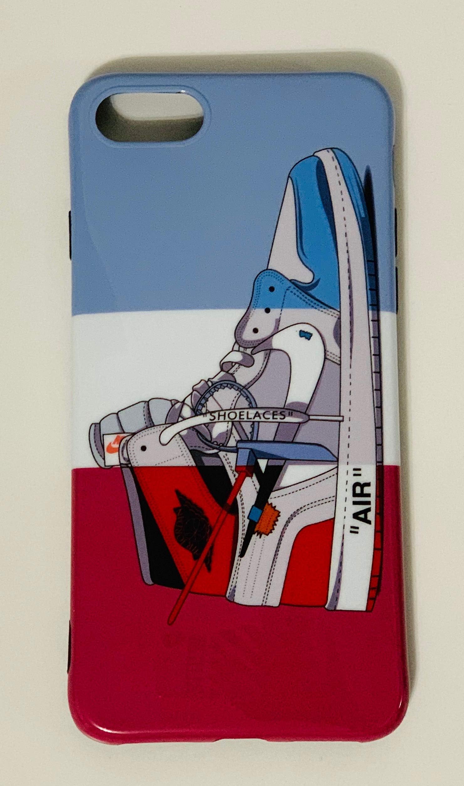 iPhone Shoe Case, Chicago/EU/UNC Off White 1s Slim Shock Absorbing Protective Sneaker Fashion Case (iPhone 11 Pro Max)